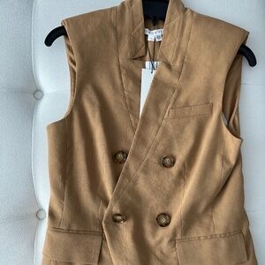 Veronica  Beard  Linen Blend Vest
